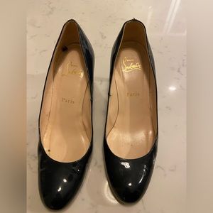 navy patent leather Christian Louboutin Pumps